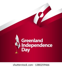 Greenland Independence Day Vector Template Design Illustration