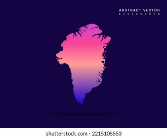 Greenland map of Colorful gradient style vector Illustration.