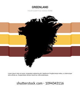 Greenland map with creative design vector 