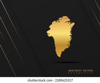 Greenland map of gold gradient style vector Illustration.