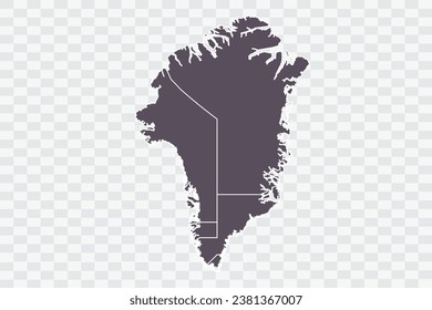 Greenland Map Graphite Color on White Background quality files Png
