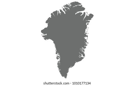 Greenland map gray color