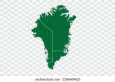 Greenland Map green Color on White Background quality files Png