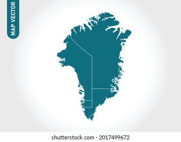 Greenland map High Detailed on white background. Abstract design vector illustration eps 10