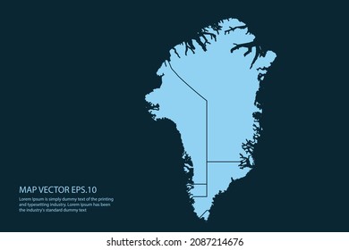Greenland map High Detailed on white background. Abstract design vector illustration eps 10