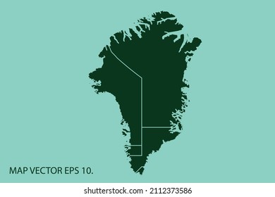 Greenland map High Detailed on white background. Abstract design vector illustration eps 10