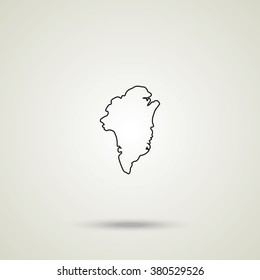 Greenland map icon.