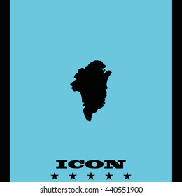 Greenland map icon.