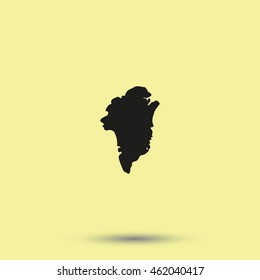 Greenland map icon.