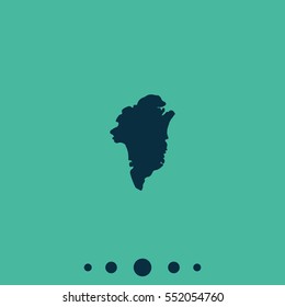 Greenland map icon.