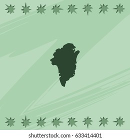 Greenland map icon.