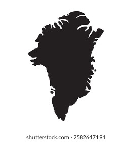 Greenland Map Icon Element Illustration Design