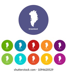 Greenland map icon. Simple illustration of greenland map vector icon for web