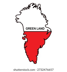 Greenland map icon vector design illustration