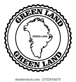 Ilustración de diseño de Vector de icono de mapa de Groenlandia