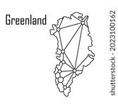 Greenland map icon, vector illustration in black on a white background.