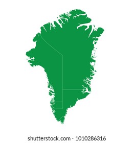 Greenland map isolated on transparent background. high detailed Green map of Greenland. Vector illustration eps 10.