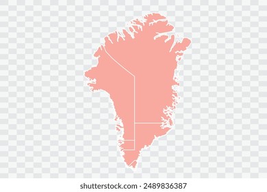 Greenland Map salmon Color Background quality files png