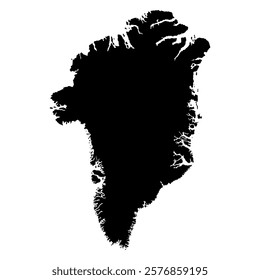 Greenland map silhouette vector illustration