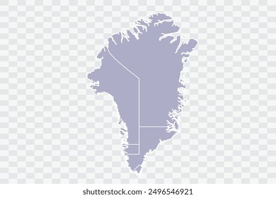 Greenland Map silver Color on White Background quality files Png