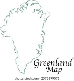 Greenland Map Vector Illustration, watercolor Greenland Map,  Greenland Watercolor Map Stock Vectors and Vector Art