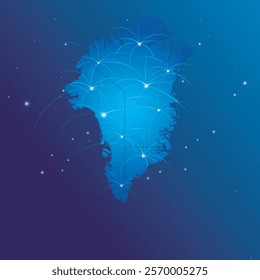 Greenland map world internet network