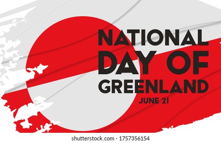 Greenland National Day. Every year on June 21, this landmark in Danish/Greenlandic relations is celebrated all over Greenland as the Greenlandic National Day. Vector EPS 10.