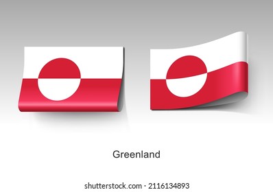 Greenland Greenlandic Flag Grönland Grönländische Flagge Antike Bronze Ohrringe