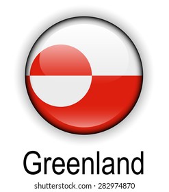 greenland official flag, button ball 