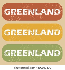 Greenland on colored background
