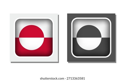 Icono de bandera redondeada de Greenland Square