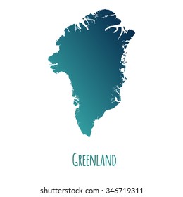 Greenland vector map with color gradient and caption on white background. Can be used as element of your infographics or presentation