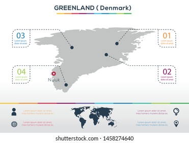 GREENLAND-info graphics elements Vector illustration