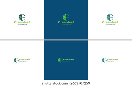 Greenleaf G Logo Variations Branding for EcoFriendly Businesses