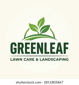 Greenleaf lawn care and landscaping logo.