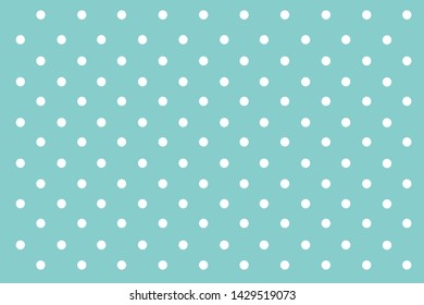 Green-mint Pastel polka dots background.