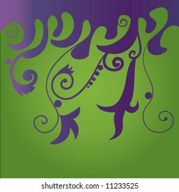 green-purple abstract