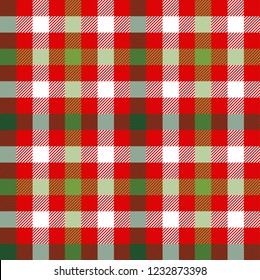 Green,red and white gingham seamless pattern.Christmas and New year concept.Texture from tartan,plaid, tablecloths,clothes,shirts,dresses,paper, bedding, blankets and other textile products.