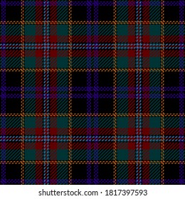 Green,Red,Black,Purple,Blue and Gold Tartan Plaid Scottish Seamless Pattern. Texture from tartan, plaid, tablecloths, shirts, clothes, dresses, bedding, blankets and other textile.