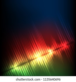 Green-red-blue diagonal wave abstract equalizer