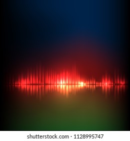 Green-red-blue wave abstract equalizer