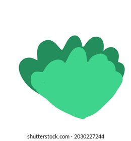 greens iceberg salad doodle style vector element. handdraw 