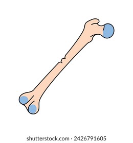 Greenstick bone fracture line icon. Vector isolated element. Editable stroke.