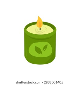 Greentea aroma therapy vector illustration