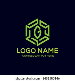 Green-tech logo vector design template