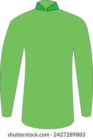 greenT-shirt vector template front  mockup isolated on white background.