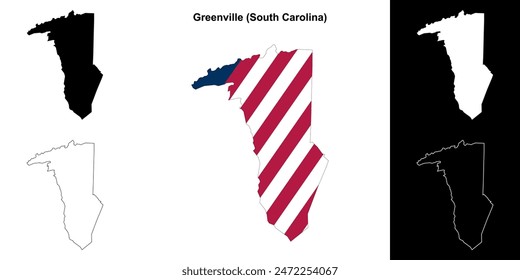 Mapa del condado de Greenville (Carolina del Sur)