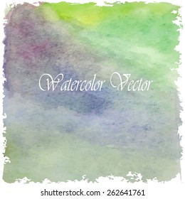 Green,violet and blue watercolor background