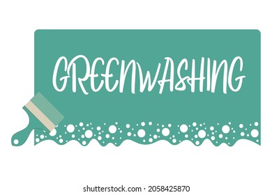 Greenwashing consept vector illustration on a white background