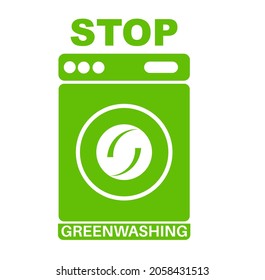 Greenwashing consept vector illustration on a white background